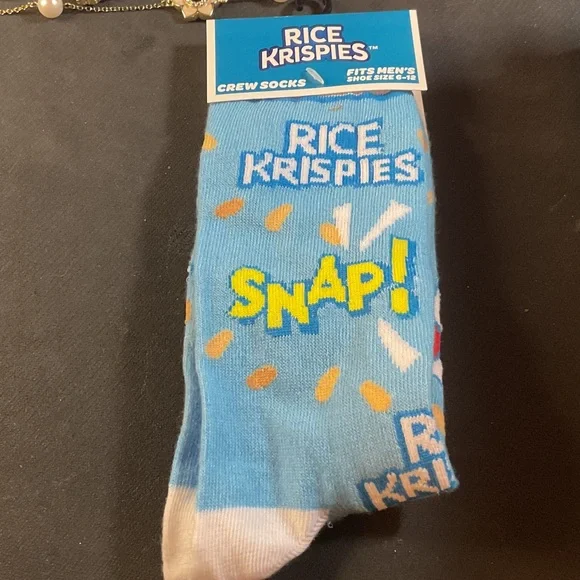 Rice Krispies Blue Crew Socks for Men - Picture 1 of 1